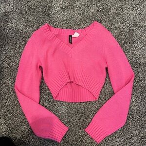 Pink Cropped Sweater